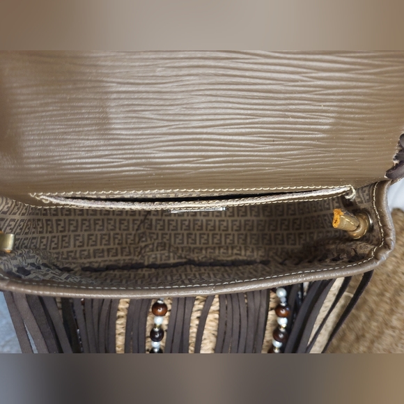 🔥SOLD🔥Authentic Fendi Boho Fringe Handbag louis vuitton boho bag - Picture 7 of 16